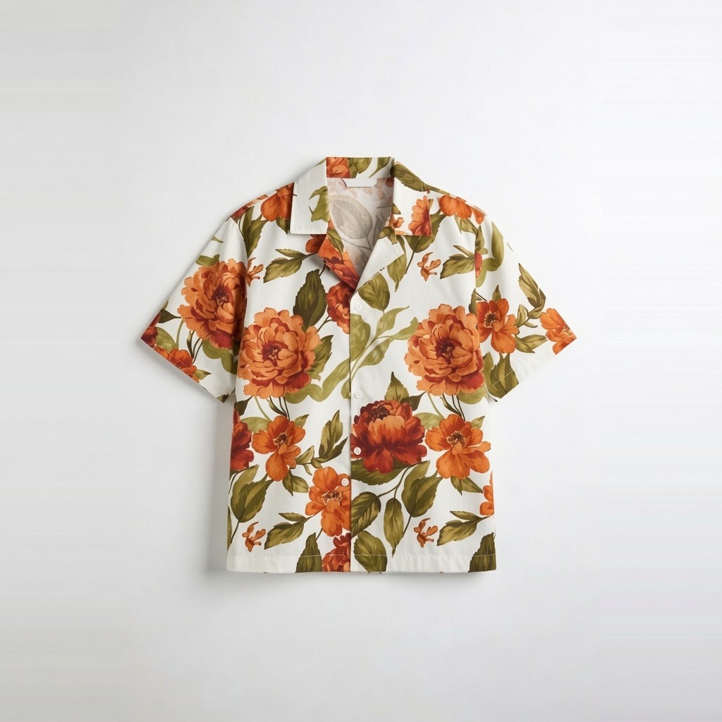 Cotton Poplin Floral Camp Blouse 3