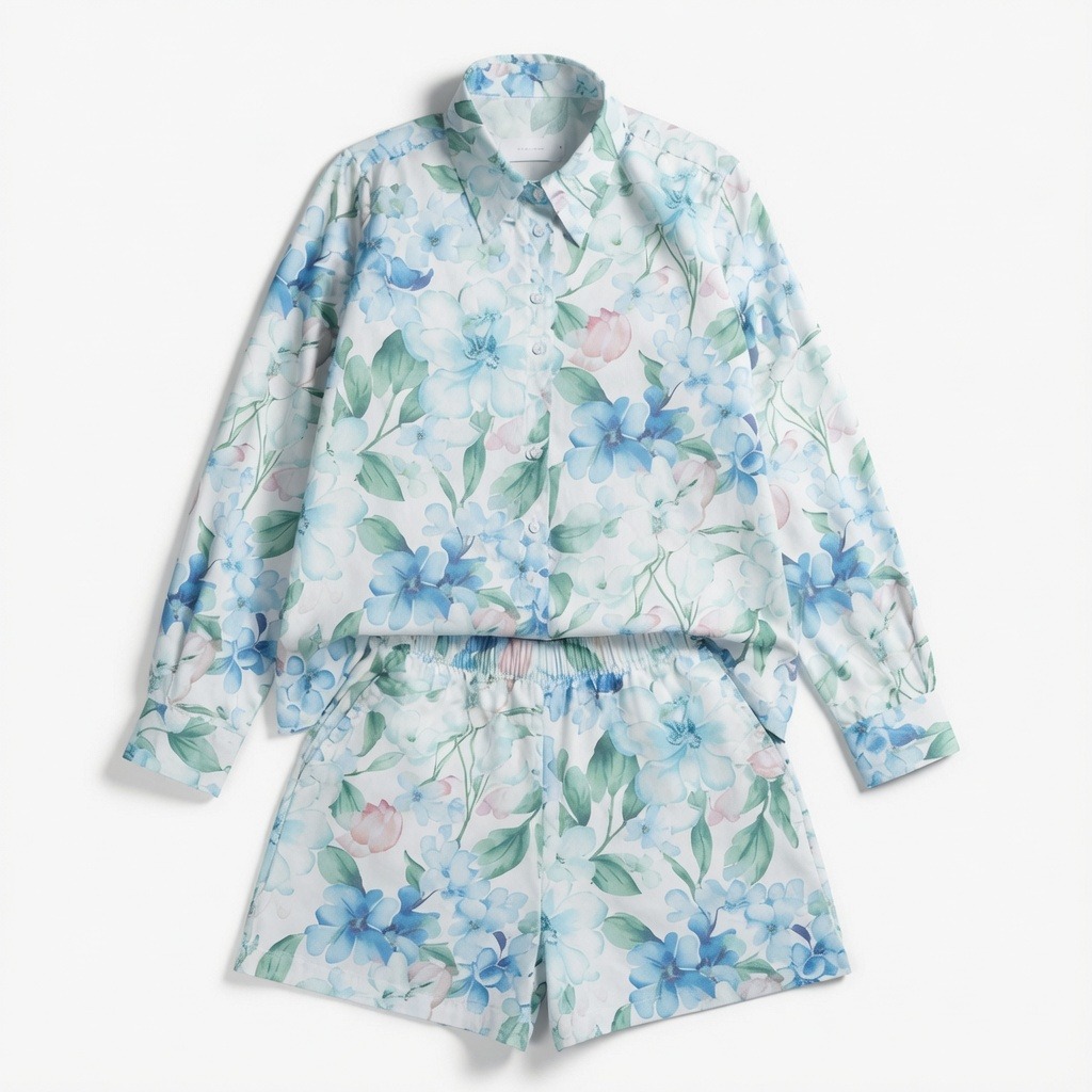 Cotton Poplin Shirt & Short Print Set 2