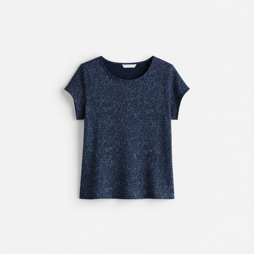 Crepe Knit Printed Short Sleeve Top 2
