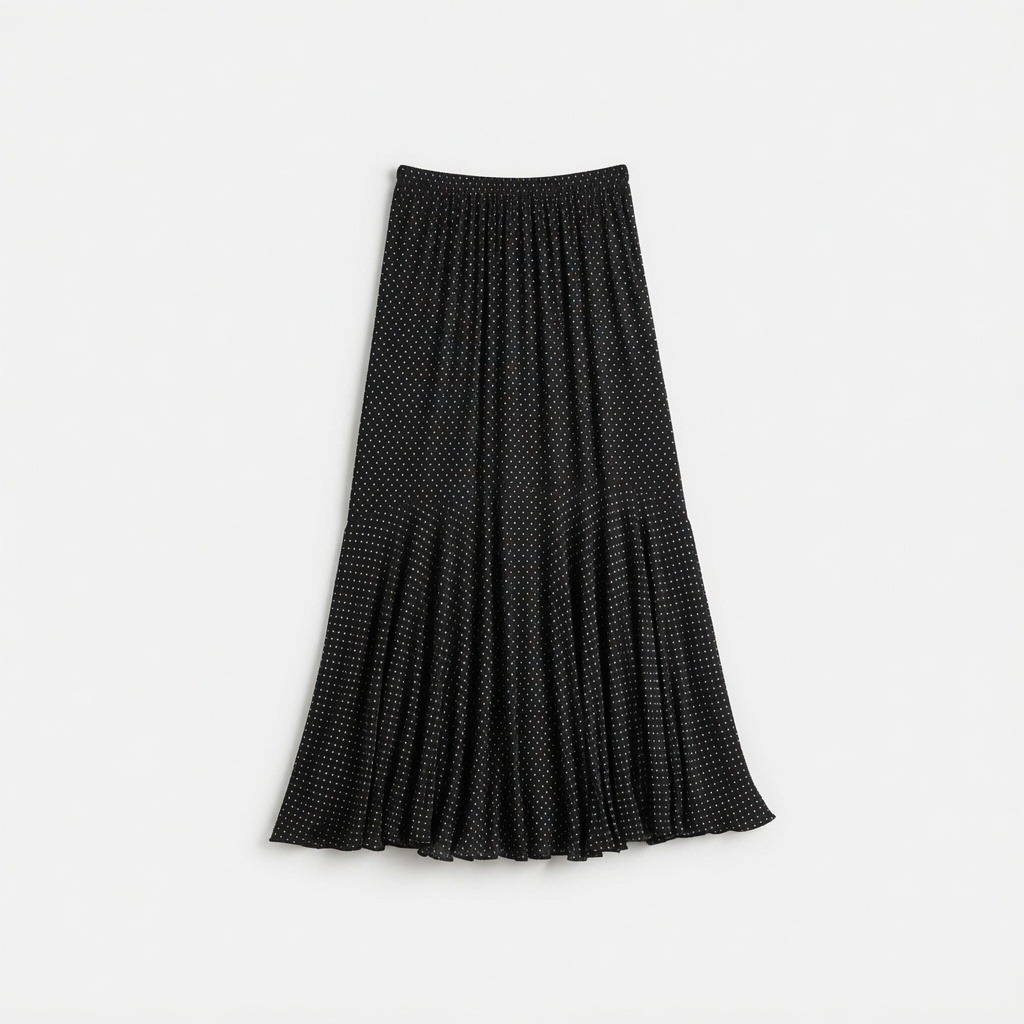 Crinkle Rayon Printed Midi Skirt 3