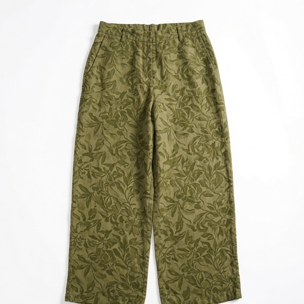 Flax Rayon Wide Leg Trouser 2