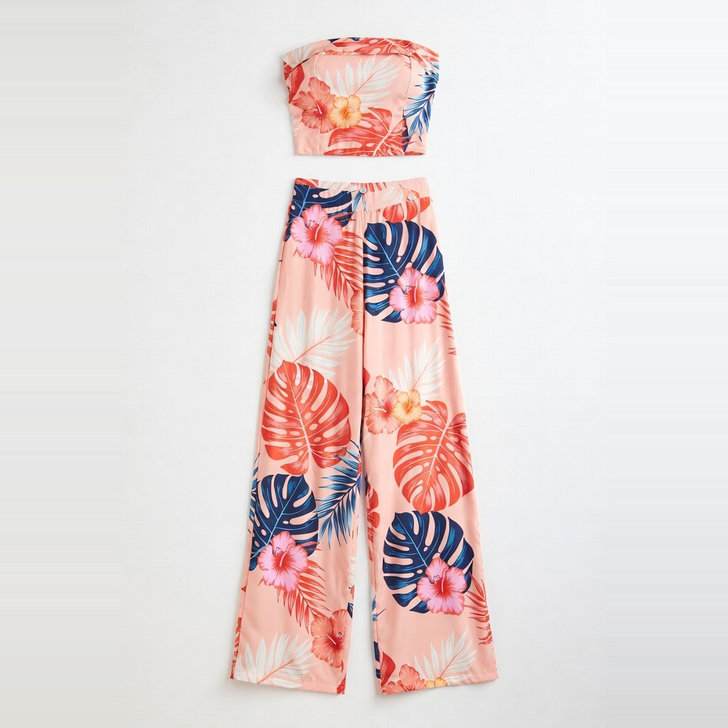 Poly Print Camisole & Wide Leg Set 3